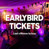 Image may contain: text that says "EARLYBIRD BIRD TICKETS Last chance to buy"