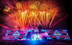 Image may contain: night, fireworks and outdoor