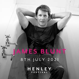 Image may contain: 1 person, text that says "AMES 8TH BLUNT JULY 2021 HENLEY FESTIVAL"