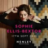 May be an image of 1 person and text that says "SRJAk SOPHIE ELLIS-BEXTOR BEXTOR 17TH 2021 SEPT HENLEY FESTIVAL"