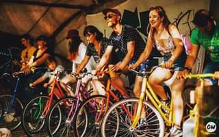 May be an image of 5 people and bicycle